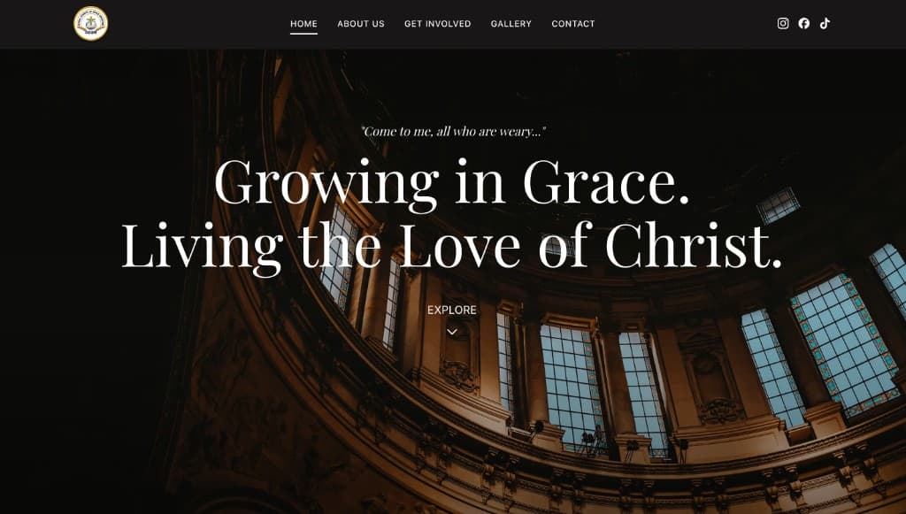 GCGM Redditch church website preview